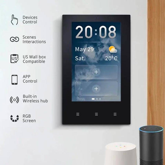 Controlador empotrable blanco pantalla touch Zigbee