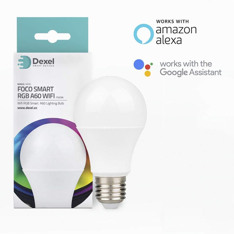 Foco led E27 WiFi atenuable RGB compatible c/Alexa y Google