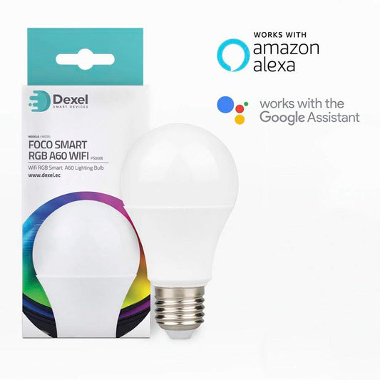 Foco led E27 WiFi atenuable RGB compatible c/Alexa y Google