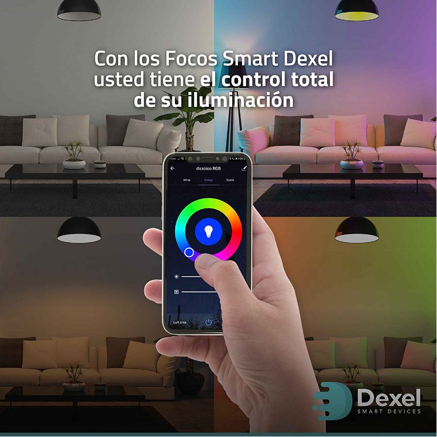 Foco led E27 WiFi atenuable RGB compatible c/Alexa y Google