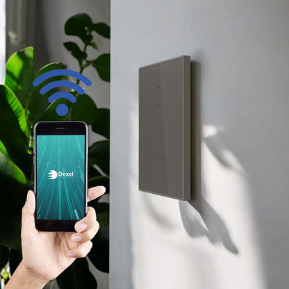 Interruptor WiFi doble grafito compatible c/Alexa y Google