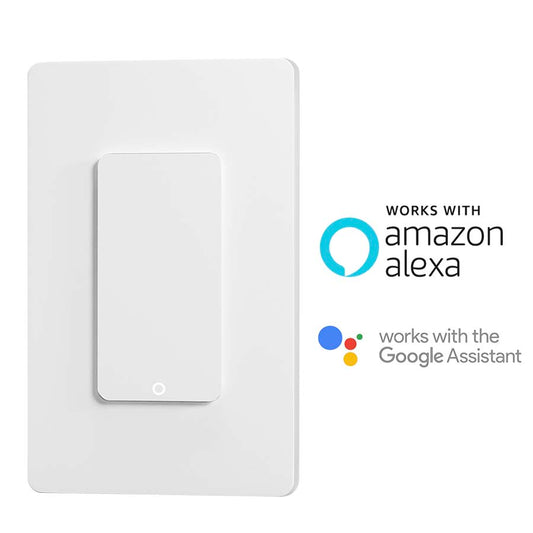 Interruptor WiFi simple blanco compatible con Alexa y Google