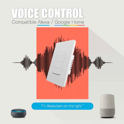 Interruptor WiFi simple blanco compatible con Alexa y Google