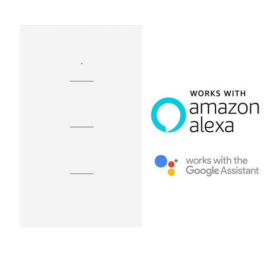 Interruptor WiFi triple blanco compatible c/Alexa y Google