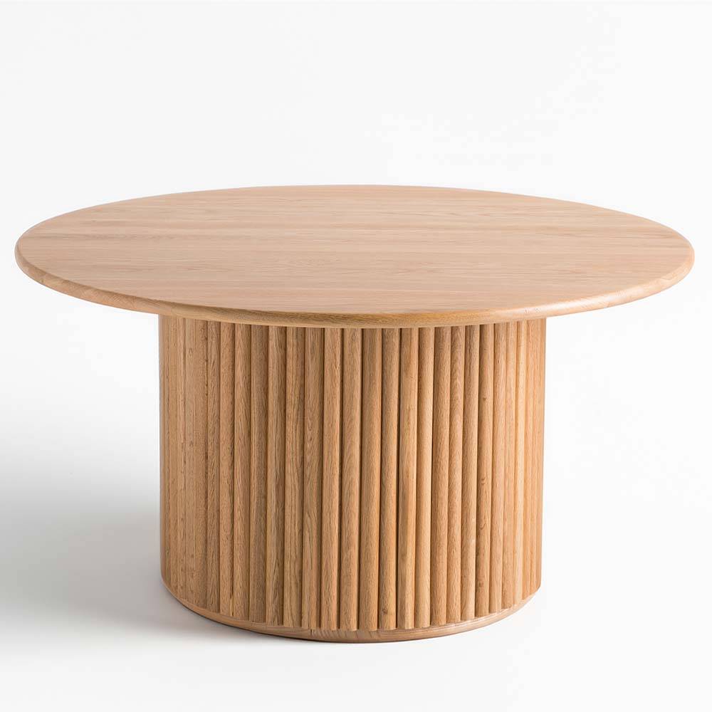 Mesa Oak De Centro De Madera Roble Top 22mm Color Café Natural