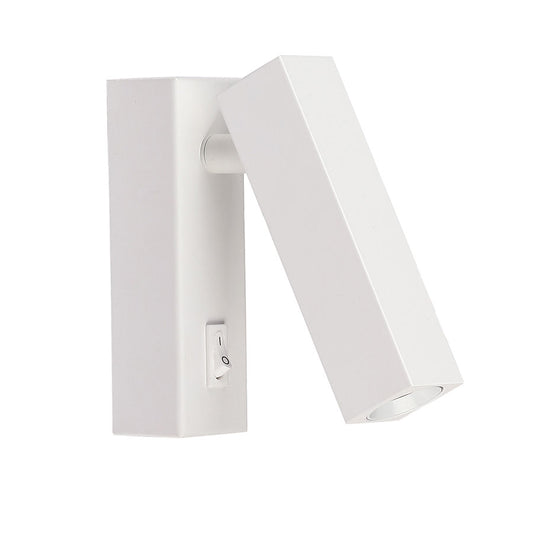 Aplique De Pared Led Arch De Aluminio Blanco Con Switch on/off 3w 3000k