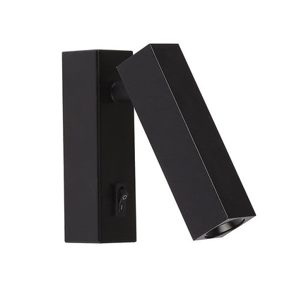 Aplique De Pared Led Arch De Aluminio Negro Con Switch on/off 3w 3000k