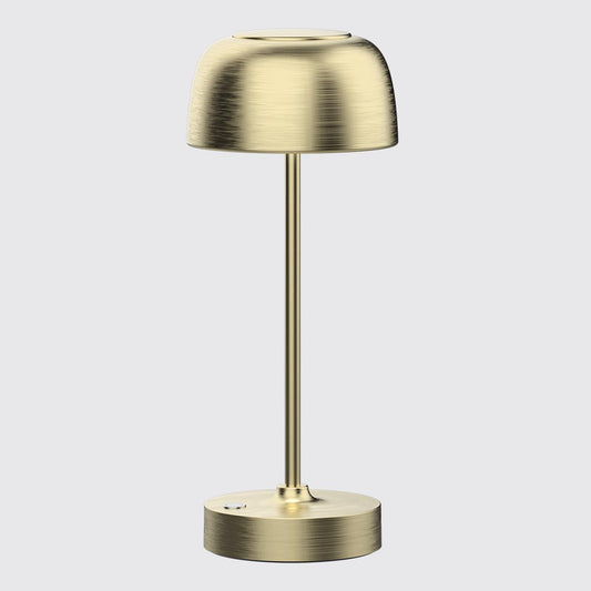 Lampara De Mesa Inalambrica Vylma C/interruptor Touch Y Led 3000k Dimerizable 2w De Metal Dorado Brass Ip20