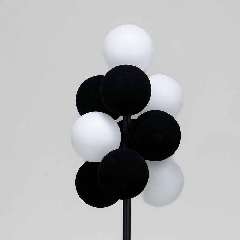 Lampara de pedestal Bubbles negro/blanco