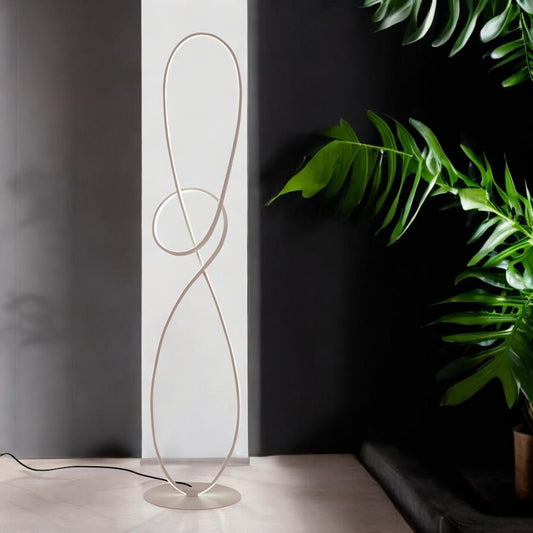 Lámpara led de pedestal Nudo con luz cálida