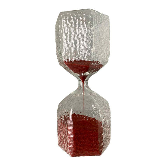 Reloj de arena roja 15cm