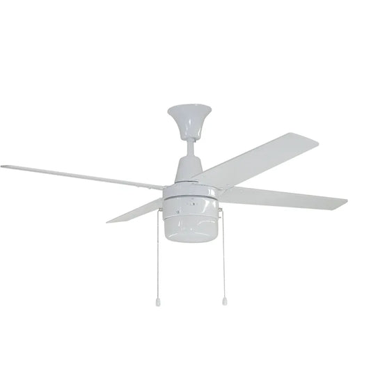 Ventilador De Tumbado Connery 48" Ac Color Blanco Con Luz Led Cadena Cfm 4132 46w